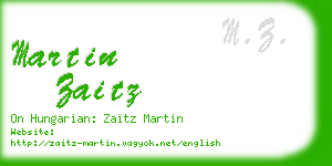 martin zaitz business card